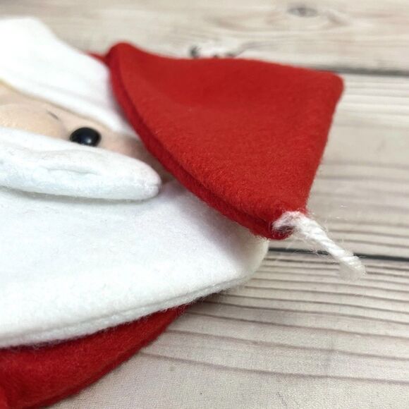 2x VTG Felt 3D Santa & Reindeer Christmas Stockings Handmade Holiday Hobby Lobby - Picture 9 of 12